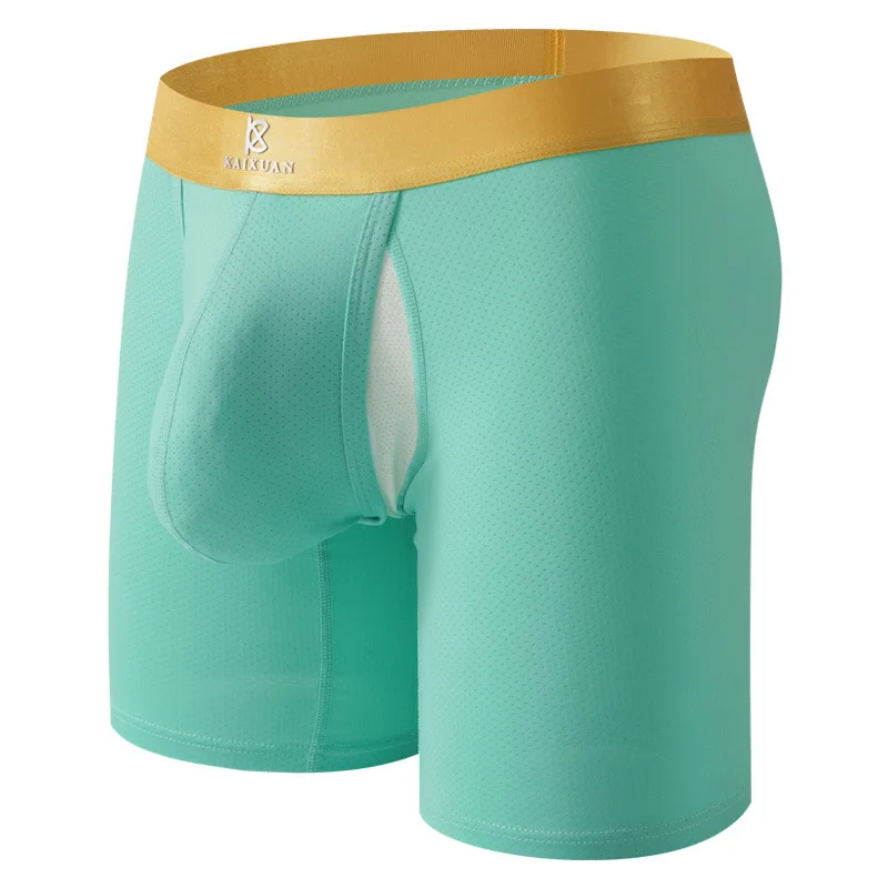 

Long sports shorts men's boxers ice silk quick-drying underwear mesh breathable sexy low-rise underpants comfortable panties