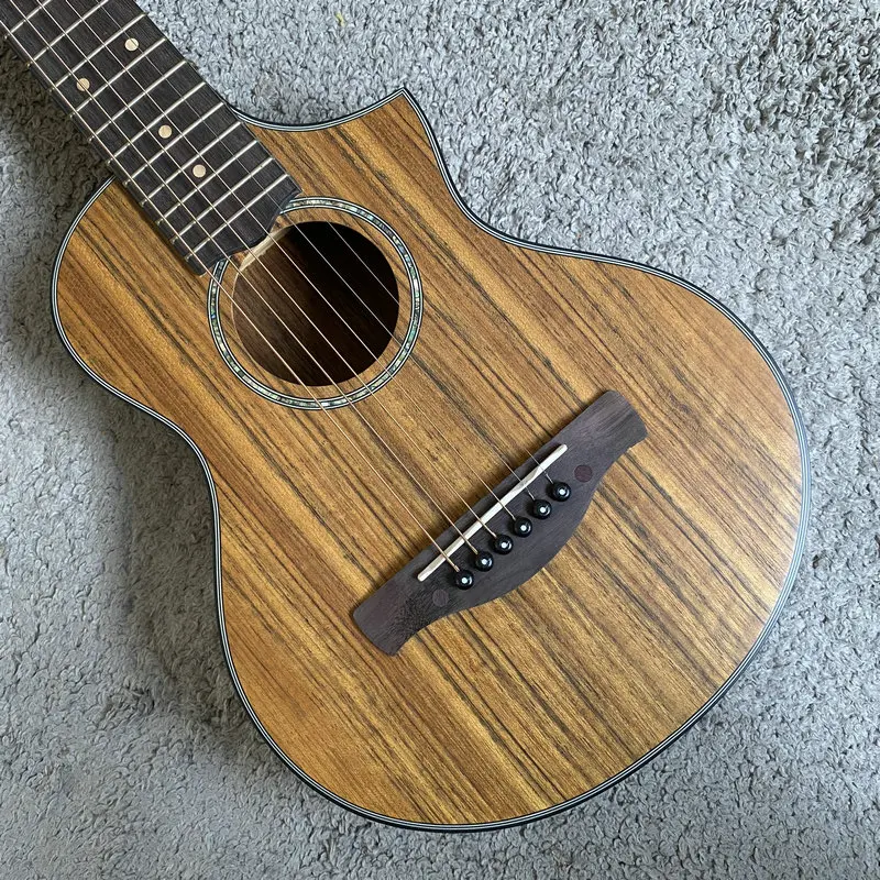 L011 Logo Hidden 27'Steel String Acoustic Guitalele Plywood KOA Body Authorised Produced in China Sales Price