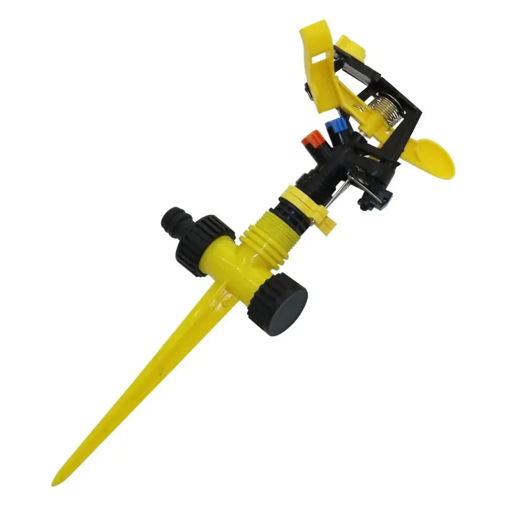 Adjustable Impact Sprinkler Spiked Rotary Jet Lawn Irrigation Tool Watering Nozzle 360 Degrees Agriculture Sprayer