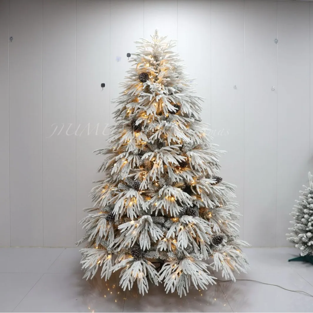 High-grade Encrypted White North American Fir Pine Cone Christmas Tree Commercial Snow Artificial Simulation
