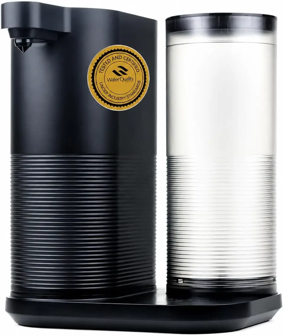 Countertop Water Filter Reduces Lead PFAS Microplastics No Wastewater Retains Beneficial Minerals Filters One Glass 8 Seconds No