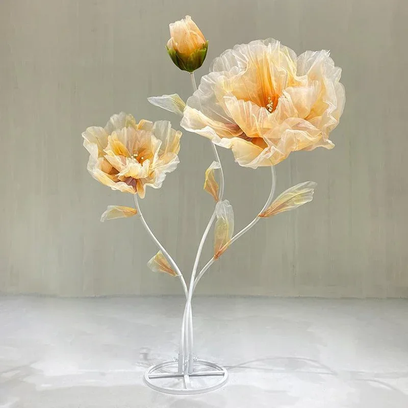 3PCS 160cm Large Road Lead Flowers Wedding Decor Props Artificial Flowers Silk Ink Flower Window Layout Stage Garden Decoration