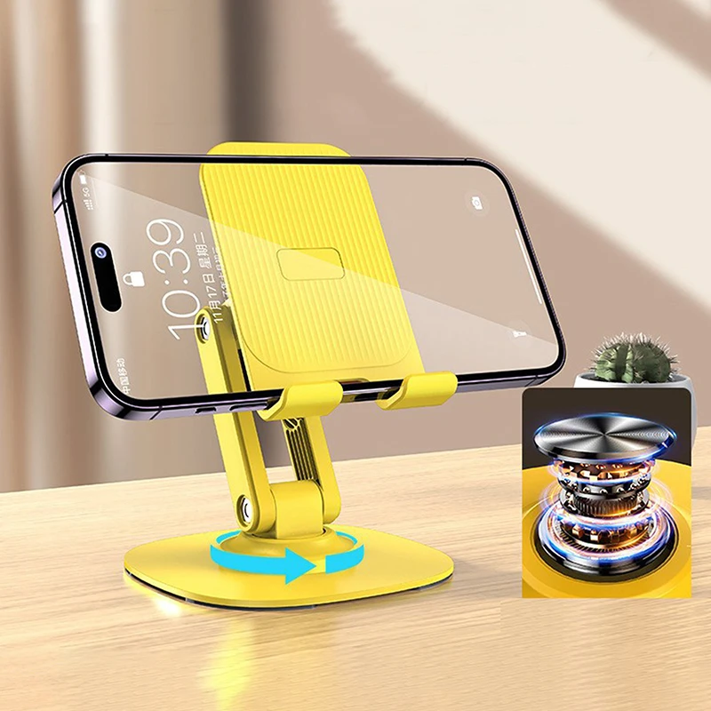 360° Rotating Mobile Phone Holder Foldable Desktop Mobile Phone Support Lazy Tablet Portable Mobile Phone Support Stand