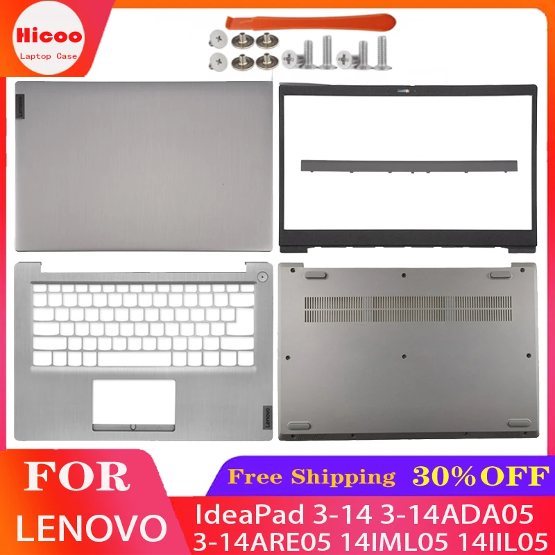 moldura frontal para lenovo ideapad caixa inferior tampa da dobradica tampa traseira lcd 314 3 14ada05 3 14are05 14iml05 14iil05 2023 novo 01