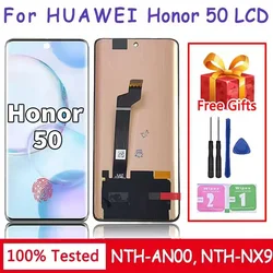 Pantalla LCD para Huawei Honor 50 NTH-AN00, montaje de digitalizador con pantalla táctil, con Marco, NTH-NX9