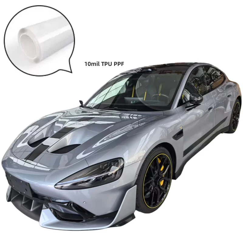 

Глянцевая защитная пленка для автомобильной краски из ТПУ PPF 1,52 м * 15 м в рулоне, простая в установке, самовосстанавливающаяся и антижелтения