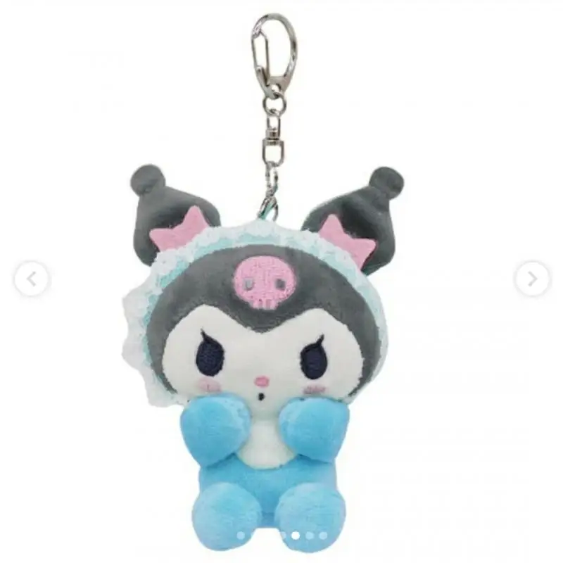 Original Japan Sanrio Kuromi Ghost Child Colorful Headband Doll Hanging Bag Pieces Decorated Doll Keychain Anime Plush Toys