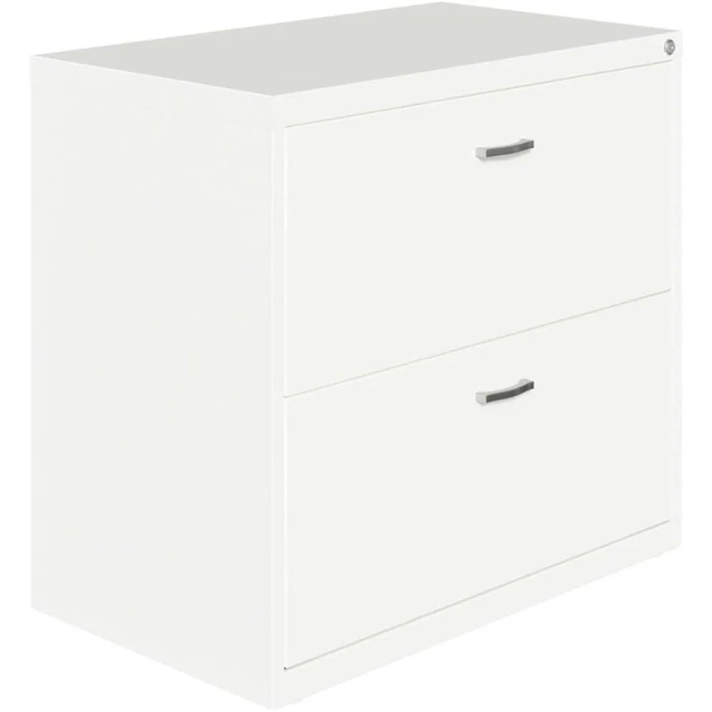 

Hirsh Home Office Style Lateral Metal File Cabinet 30 in. Wide 2 Drawer White, Fully Assembled