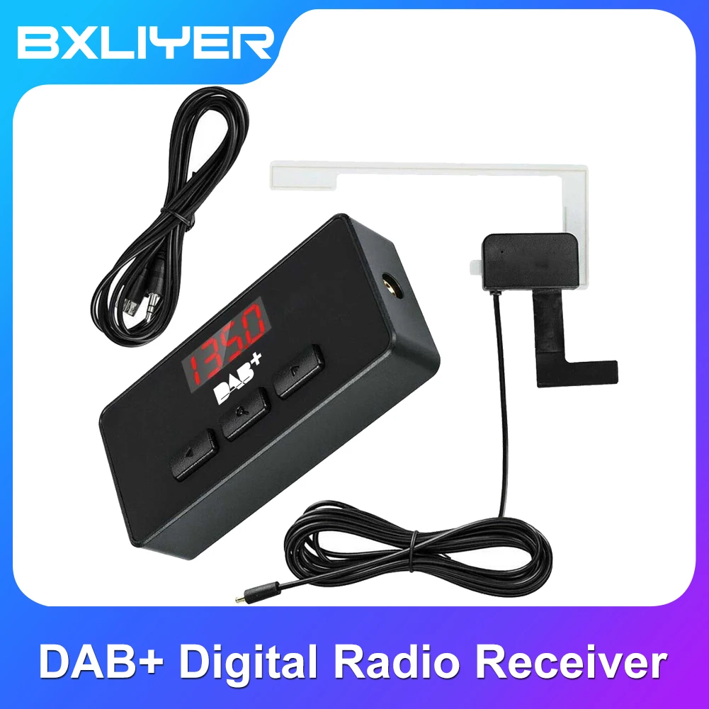 

DAB/DAB+ Digital Box Radio Broadcasting Receiver FM Tuner for European FM Radio Line Out FM Output Car DVD Antenna Digital Audio