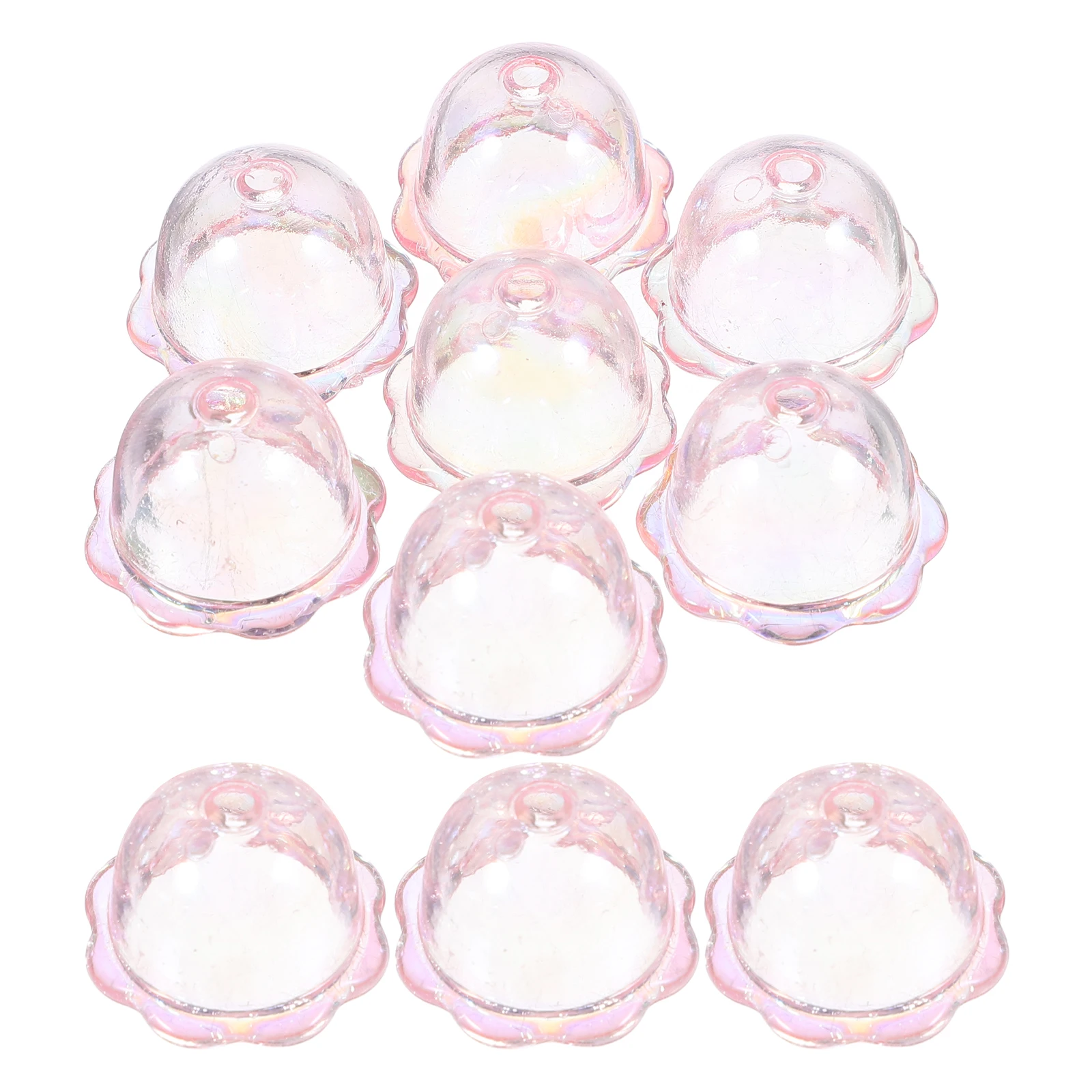 

10pcs Wind Bell Beads Hollow Acrylic Transparent Floral for DIY Wind Chimes Jewelry Crafts Suncatcher Hanging Decor Accessories