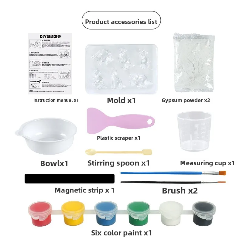 Diy hands-on pintura criativa brinquedos crianças artísticas gesso doodle brinquedos como presentes