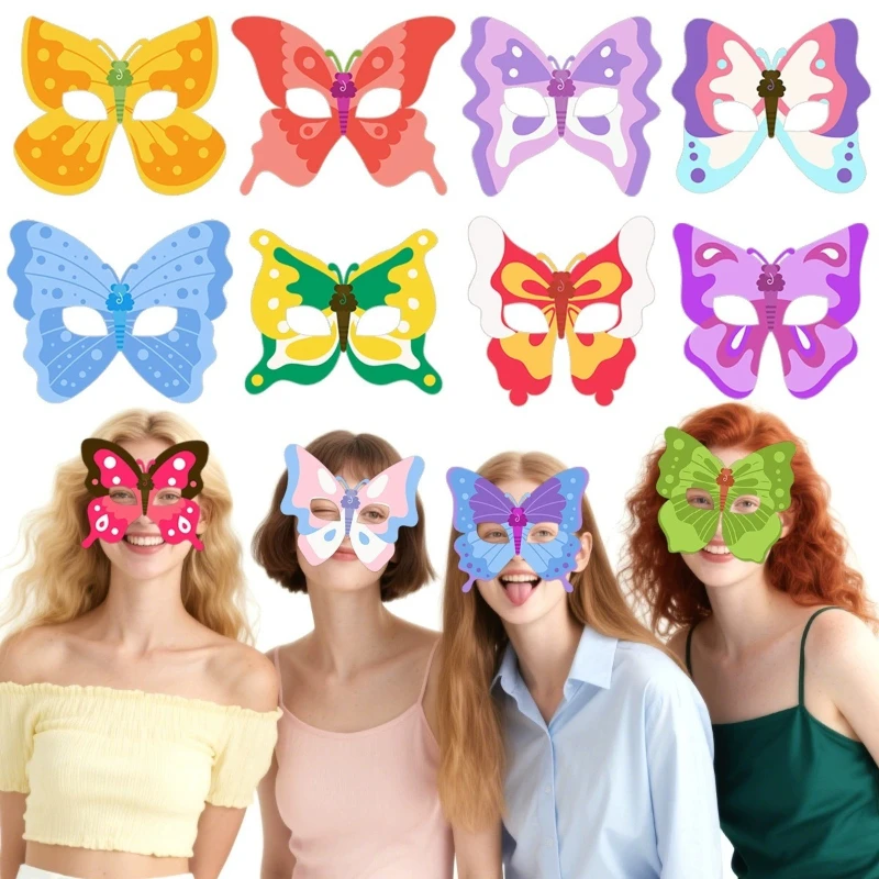 6 шт., детские украшения для дня рождения, маска в стиле бабочки, игрушки, милая маска для вечеринки, игрушка для женщин и девочек, вечерние подарки на день рождения, игрушка
