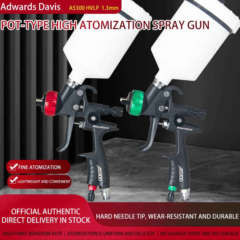 A5300 Автомобильный пистолет-распылитель для верхнего покрытия Гравитационный тип Низкое давление Высокое распыление Ручной инструмент для распыления краски для листового металла и мебели