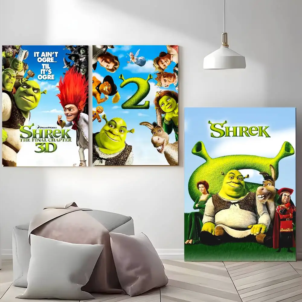 ملصقات ذاتية اللصق على شكل ملصق كرتوني لطيف من S-ShrekS مناسبة لأي سطح جدار مقاوم للماء والرطوبة