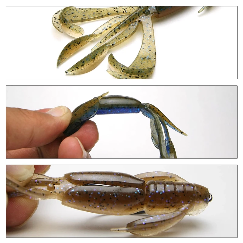 KEITECH JAPAN Original Crazy Flapper Shrimp Shape Custom Worms 2.4