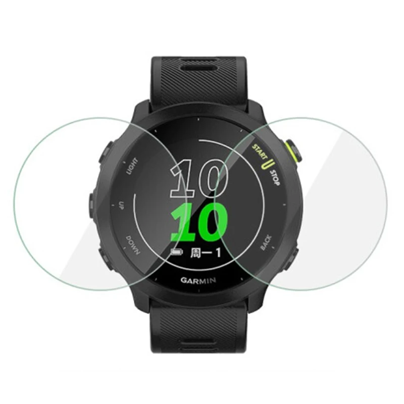2 قطعة طبقة رقيقة واقية من الزجاج المقسى لـ Garmin Forerunner 55 Forerunner 158 واقي للشاشة مضاد للخدش ملحقات الفيلم