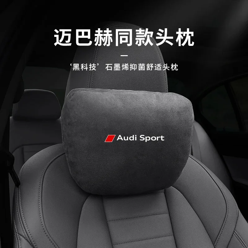 

Audi Sport A3 A4 A5 A6 A7 S3 S4 S5 S6 Q3 Q5 Q7 RS3 RS4 TT Suede Car Headrest Neck Support Seat Lumbar Cushion Soft Neck Pillow