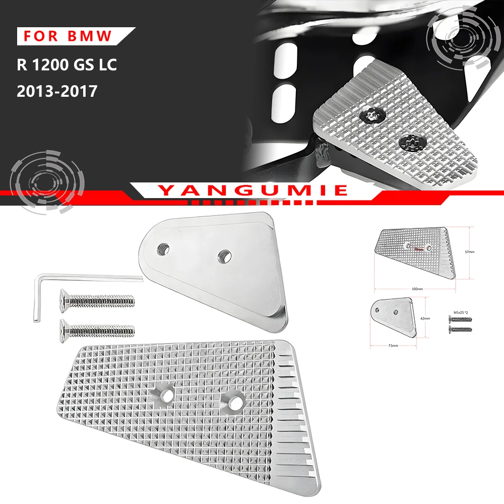 For Motorcycle Modified Widened Brake Pedal Large Plate Spacer Foot Peg For BMW R1200GS Water Bird 2013-2017