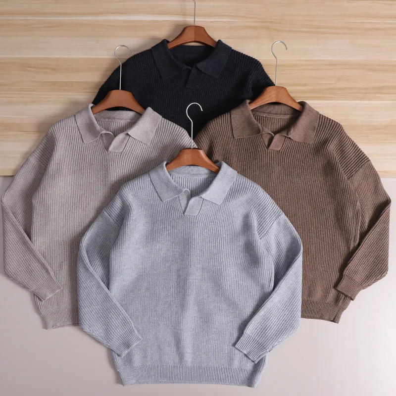 

Nordic Heavyweight Alpaca Wool Thi Needle Knitted Sweater Winter Men's High Street Retro Casual Loose Sweater