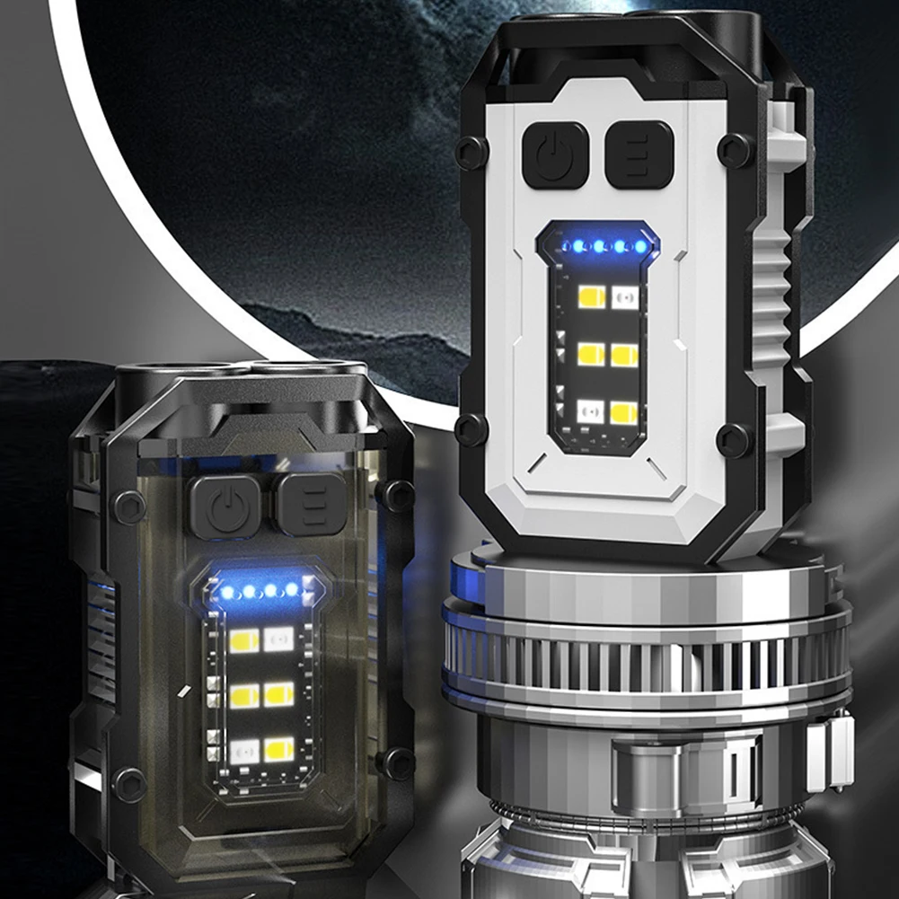 

Мини-брелок-фонарик с зарядкой через USB, яркий фонарик 180LM, светодиодная лампа с зажимом для шляпы, многофункциональная лампа для кемпинга, рыбалки, прогулок