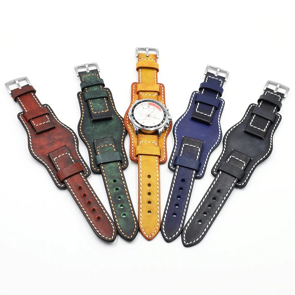 

Retro Hand Made Strap For Watches With Mat Wrist Protection Watchband Women Men Watch Strap Soft Material Bracelet Belt Parts