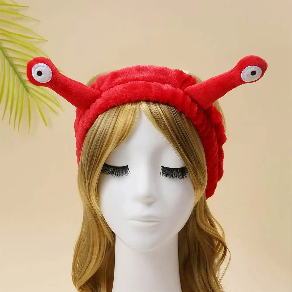 Beauty Coral Fleece Cartoon Snail Headband Make up Elastic Spa Hairband Skin Care Hair Accessories Women Girl