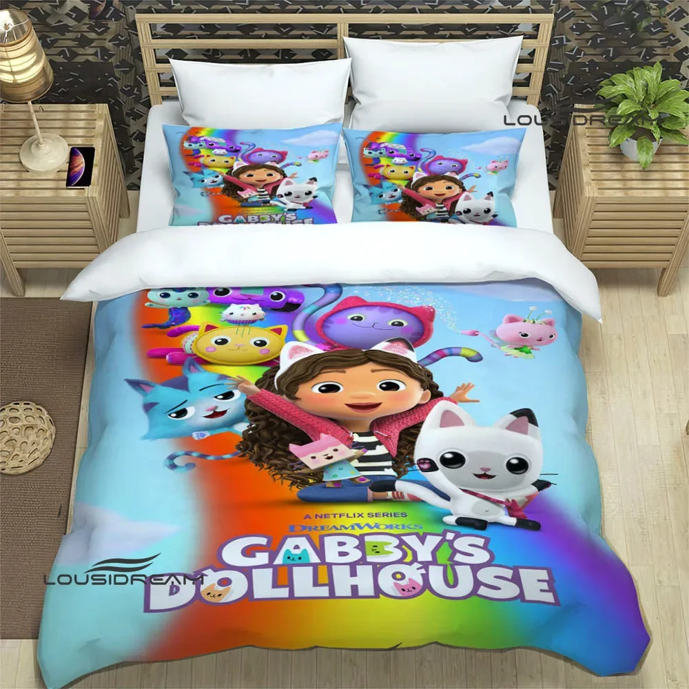 G-Gabby\'s Dollhouse Bedding Sets exquisite bed supplies set duvet cover bed comforter set bedding set luxury birthday gift