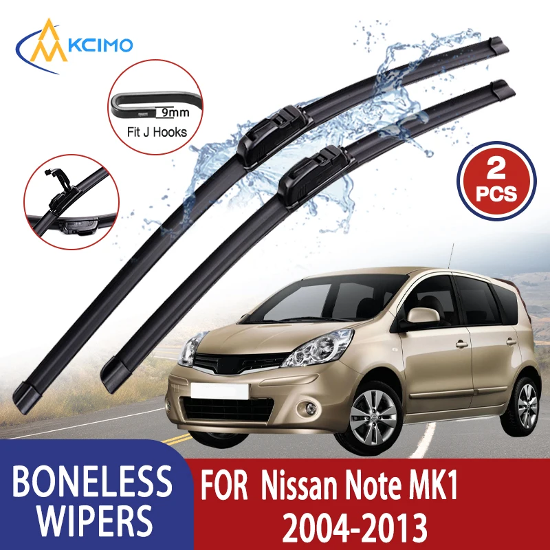 

Kcimo для Nissan Note MK1 2004-2013 Автомобильный дворник U-типа Мягкий резиновый стеклоочиститель без костей HD Тихий прочный автомобильный дворник 24 "+ 14"