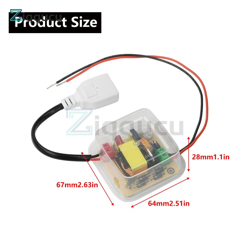 DC 12-16.8V to 220V Boost Inverter Module High-Power 100W Boost Module Outdoor Universal Solar Panel Inverter