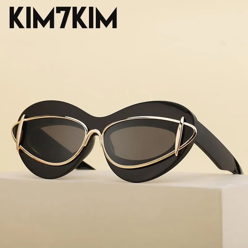 

Y2k New Cat Eye Sunglasses Women Retro Fashion Metal Frame Sun Glasses 2025 Luxury Brand Summer Outdoor Shades Men UV400 Goggle