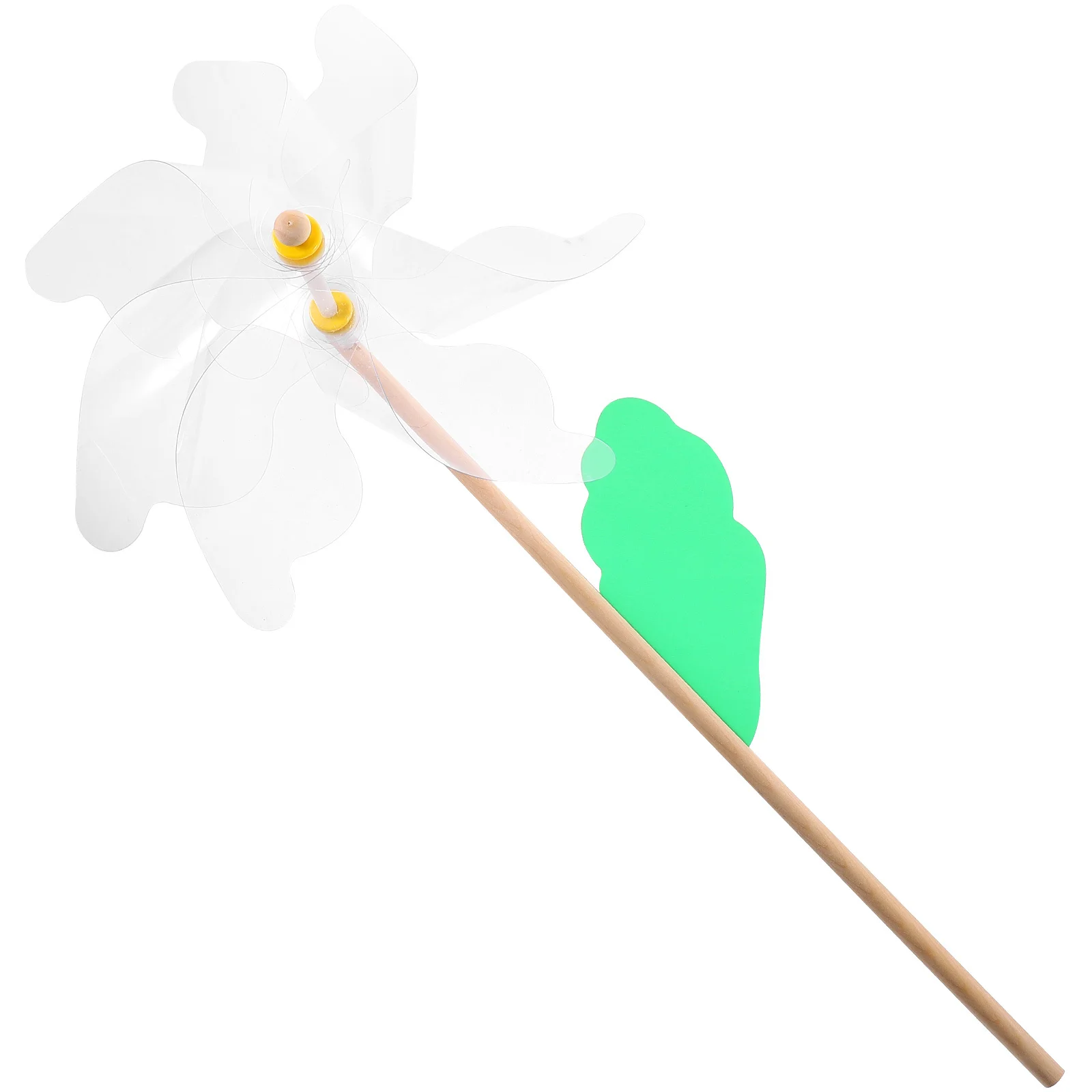 1 ensemble 1 ensemble bricolage Kit de moulin à vent en plastique inachevé moulin à vent en Pvc transparent pour enfants Graffiti moulinets vierges enfants ensemble d'artisanat en plein air