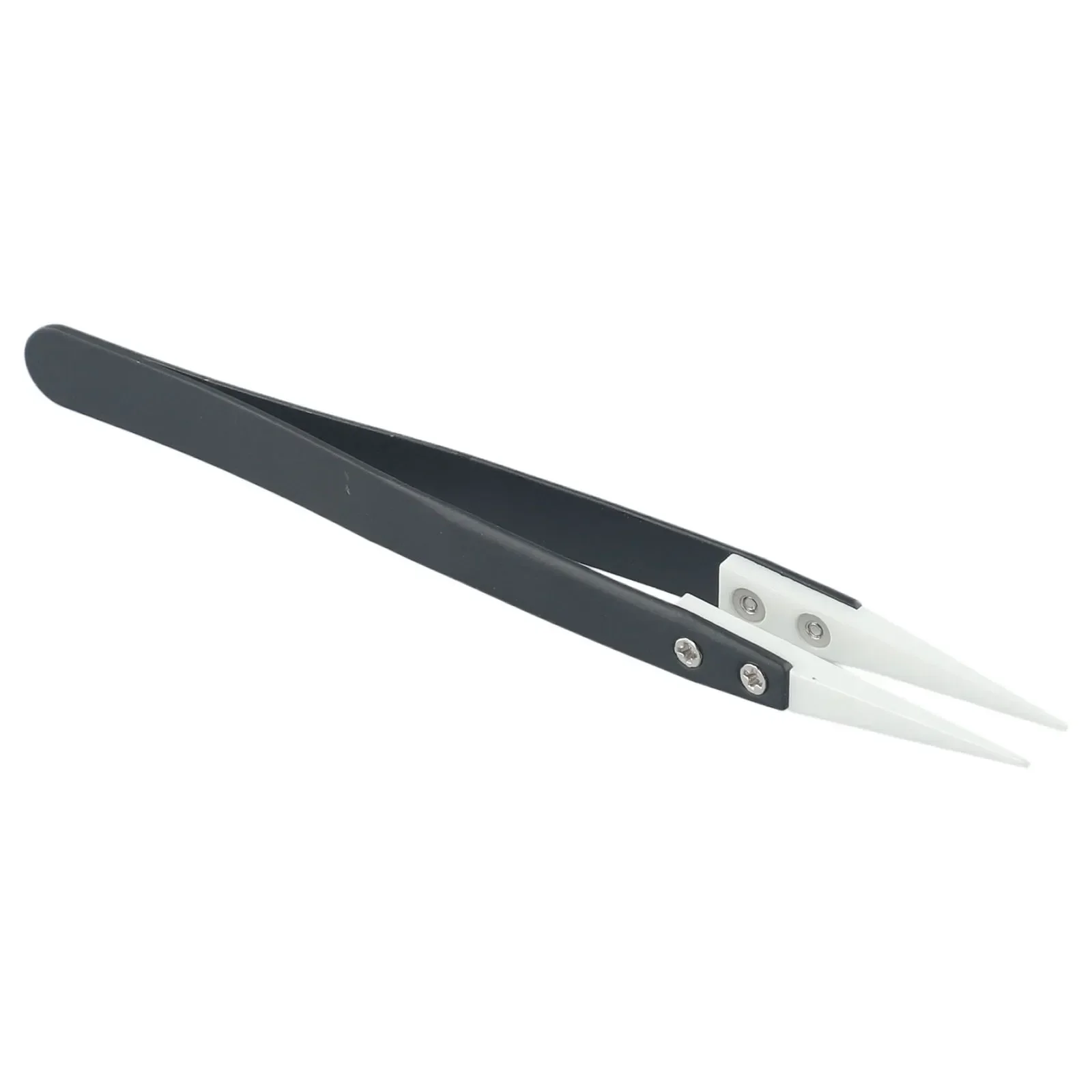 3pcs/set Insulation Ceramic Reverse Tweezers Anti-Static Heat Resistant Non Conductive Tweezers Straight Curved Tips