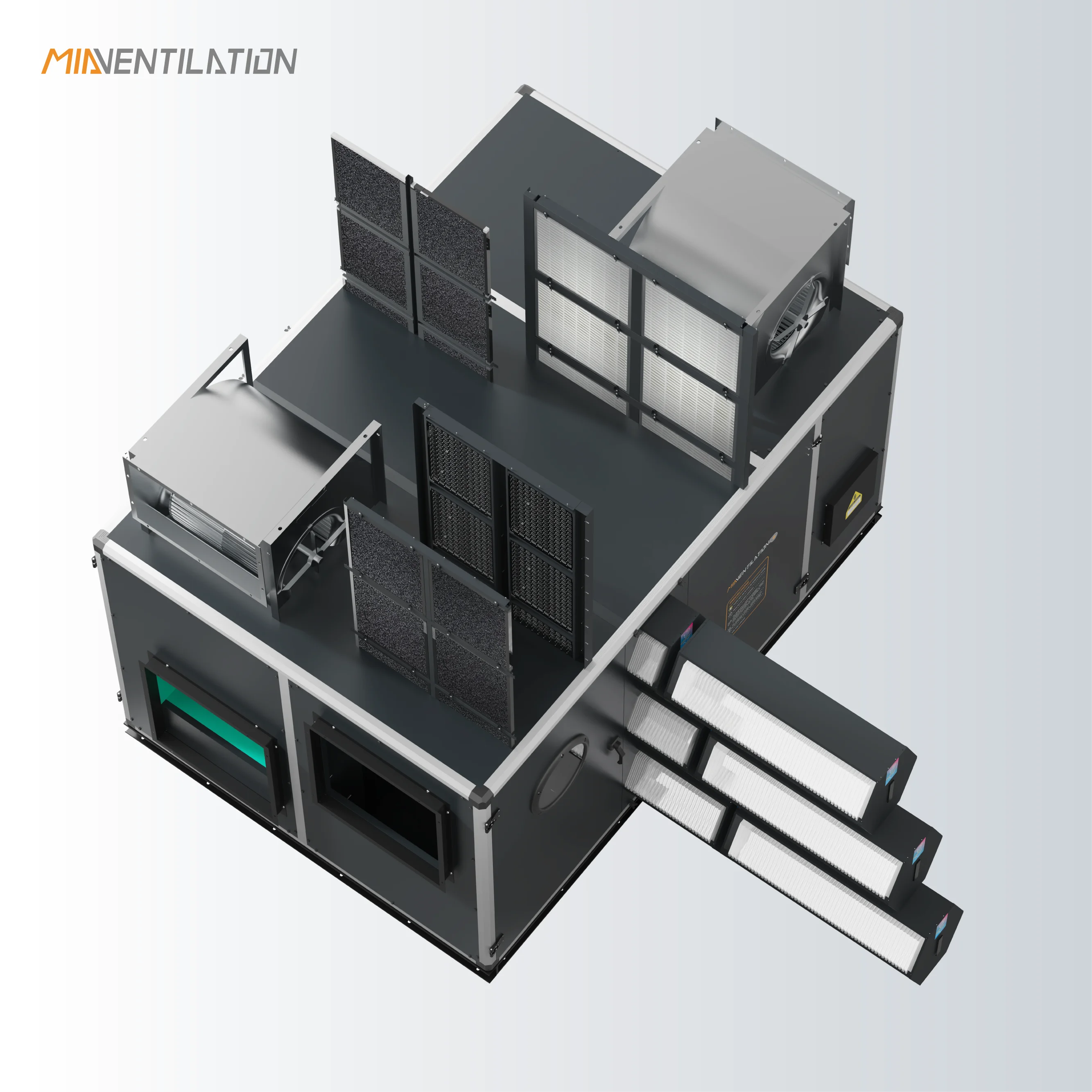 WIFI Control MIA Top Quality Multi-layer Filter High Quality Hospital Ward Ventilation 4/6/8 Inch Hvac Air Duct Hepa Carbon Filt