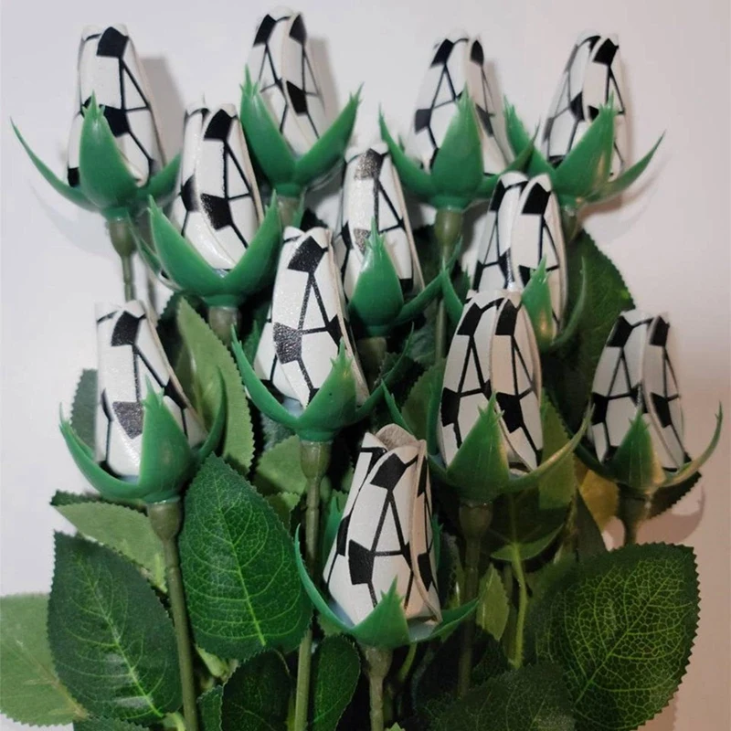 هدية زهور البيسبول الاصطناعية المصنوعة يدويًا من الجلد الوردي للكرة اللينة لعشاق الكرة اللينة وفريق التخرج