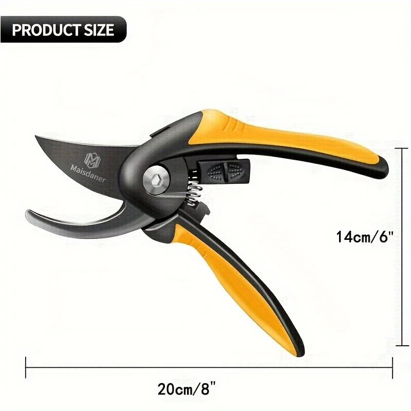 

Pruning-Shears-for-Gardening,Professional Premium Titanium, Garden Clippers with Sharp Steel Blade and Soft Cushion Grip Handle