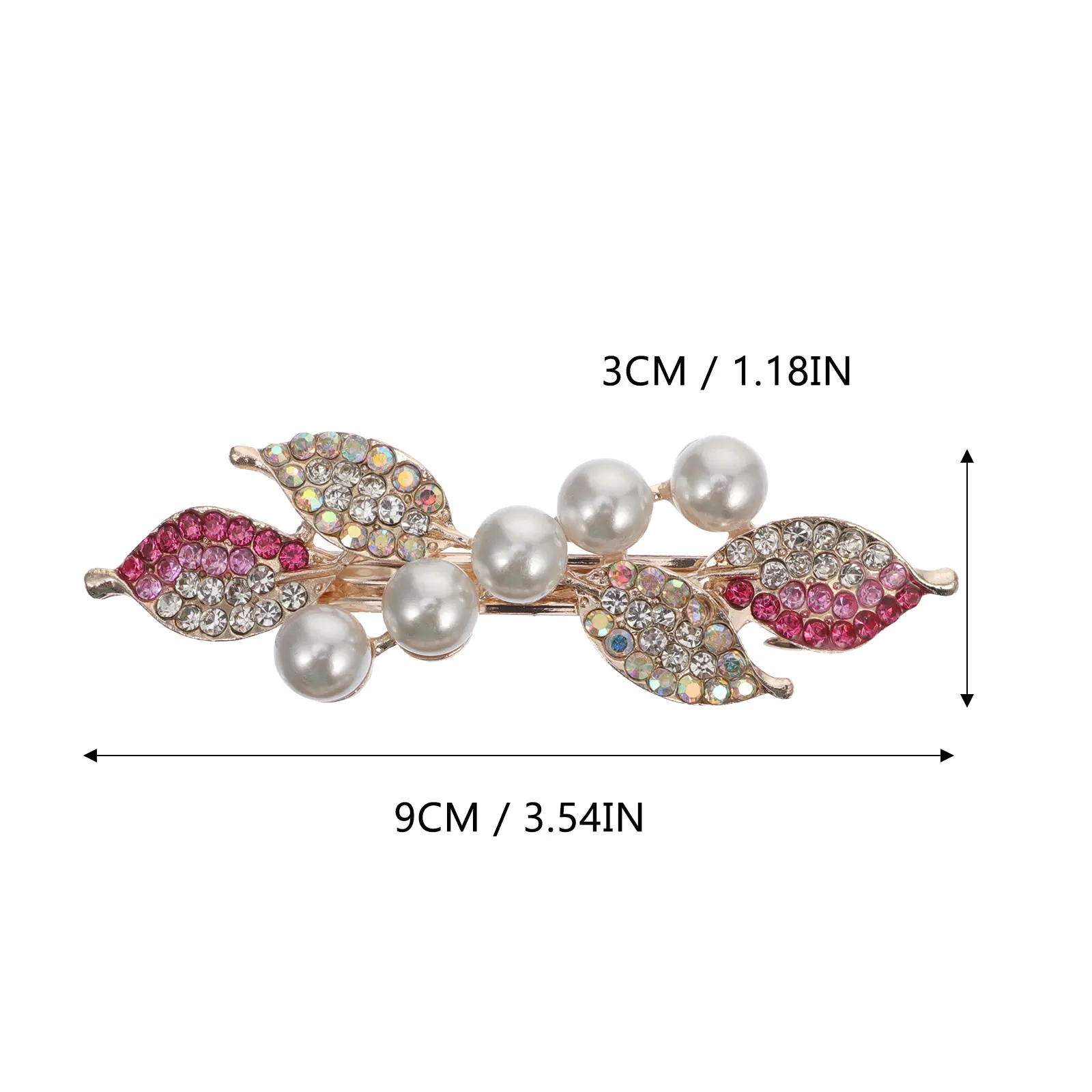 

2pcs Bow Hairpin Rhinestone Clips Pearl Hairpins Sparkly Wedding Accessories Bride Comfortable Elegant Design Hairstyle