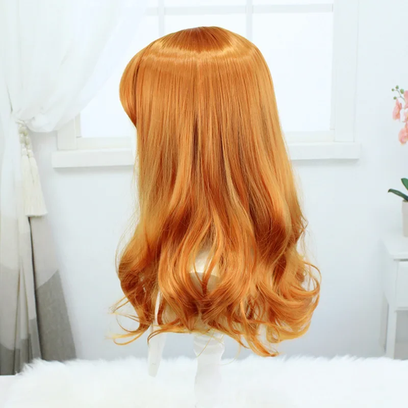 Scooby Dog Daphne Cos Wig Cosplay Drifting Orange Big Wave Long Curly Hair Anime Wig Full Hair Wigs