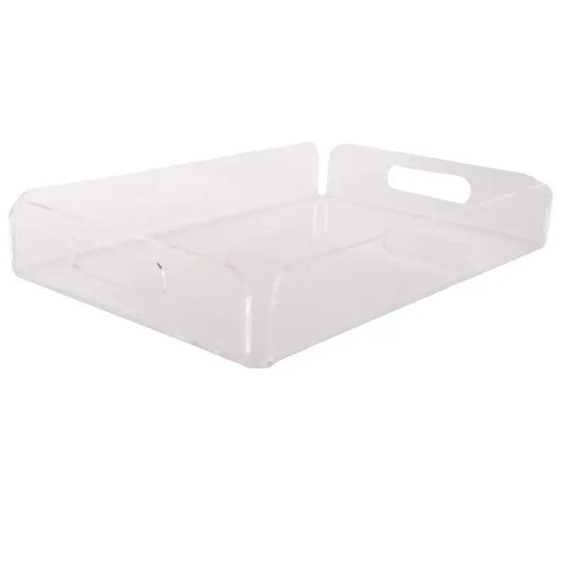 A76I-Transparent Acrylic Tray Acrylic Snack Plate Multifunctional Storage Plate Bathroom Towel Tray