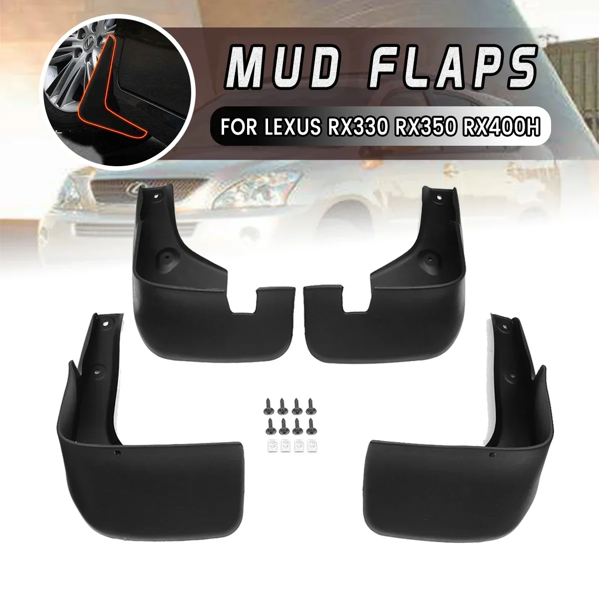 

Car Front Rear Mud Flaps Mudflaps Mudguards Splash Guard for Fender Accessories For Lexus RX330 RX350 RX400H 2004-2009