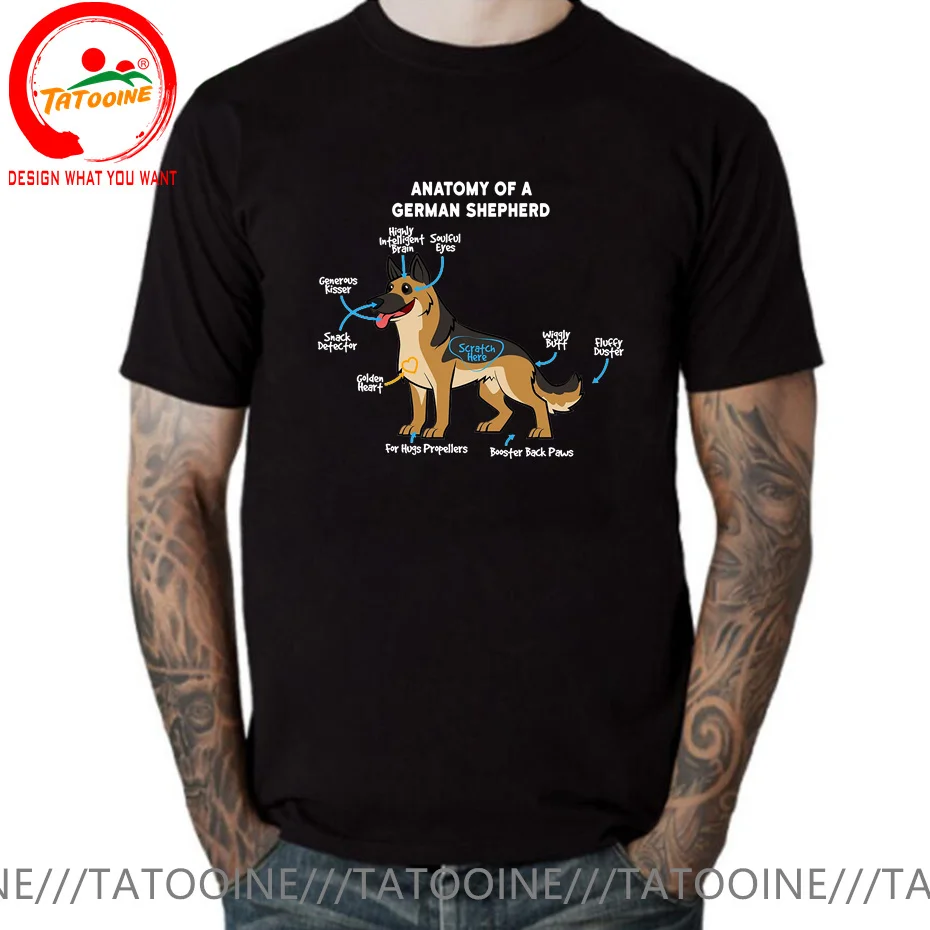 

Anatomy of a Shepherd Dog Graphic Print T Shirt Women Men T-Shirt Dog Owner Best Gift Tees Casual Summer Shirt Streetwear TShirt