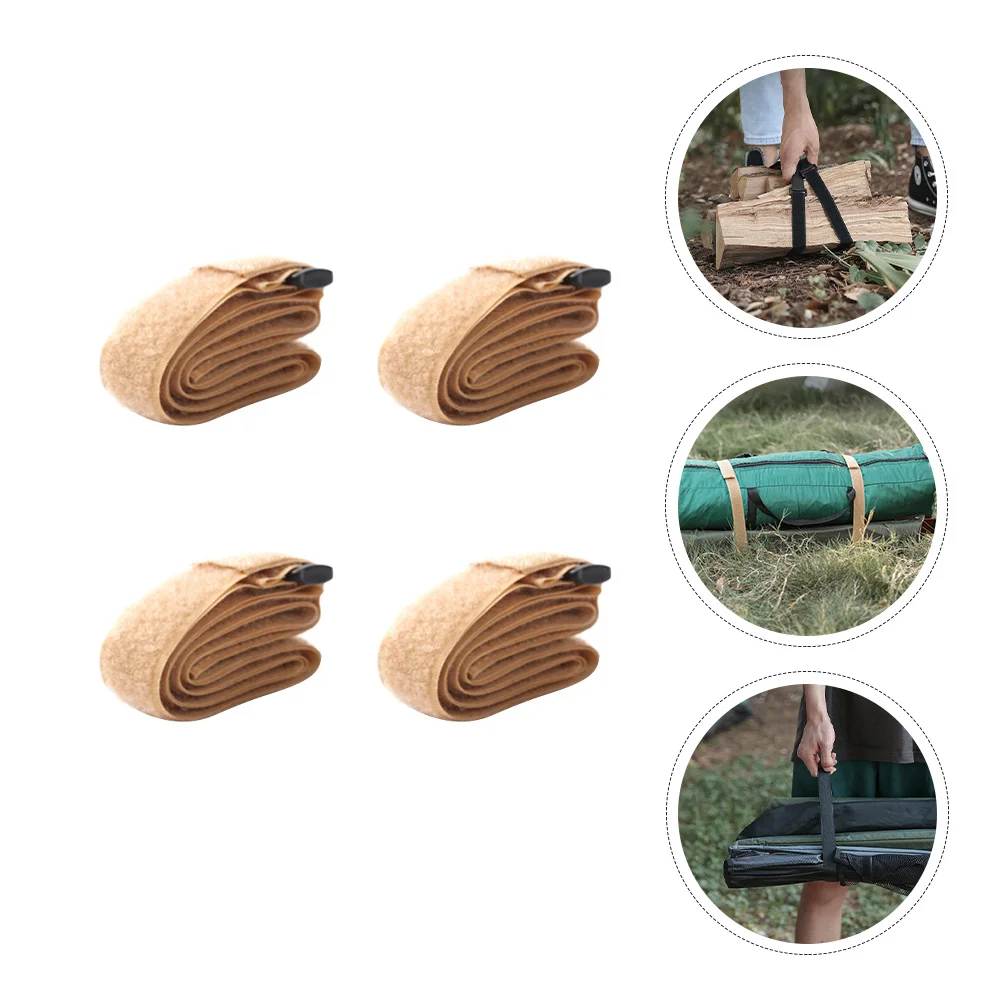 

4Pcs Tie Down Strap Durable Adjustable Camping Bundling Belt Sturdy Luggage Outdoor Fastening Strap Camping Bundling Belt