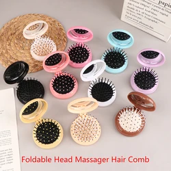 Masajeador de cabeza plegable para niña, bolsa de aire de dibujos animados, peine para el cabello, accesorios de peinado antiestáticos, cepillo portátil para el cabello