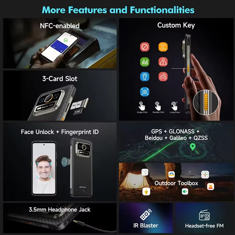 【World Premiere】Ulefone Armor 25T 4G Thermal Imaging Rugged Phone Android 14 33W 50MP+64MP NFC Waterproof Smartphone Global image 3