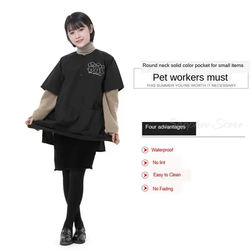 Waterproof  Pet Beautician Work Clothes Apron For Dog Hairdressing Grooming Pet Store Beauty Robe Dress Dog Accessories G0109