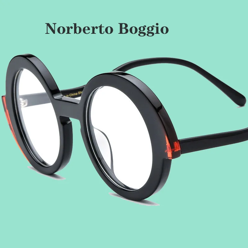 Multi-Color Round Glasses Frame, Unisex Vortex Frame, High-End Retro Óculos, Anti-Azul, Equipado com Miopia, Novo, 24