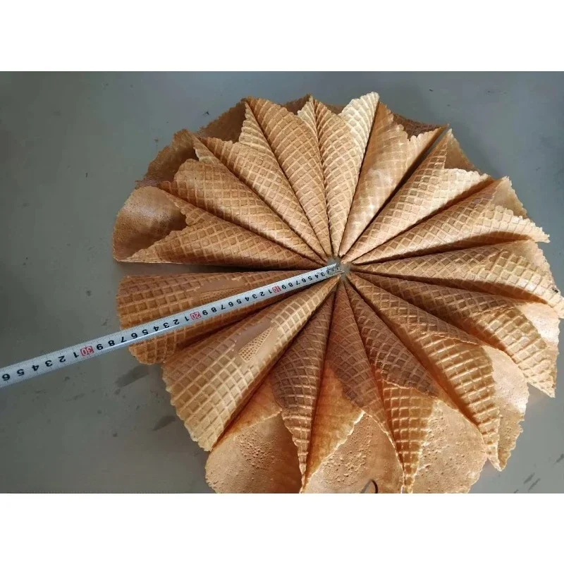 Automatic Customized Egg Roll Wafer Fish Line Ice Cream Paper Cone Communion Host Stick Making Machine Hot Sale