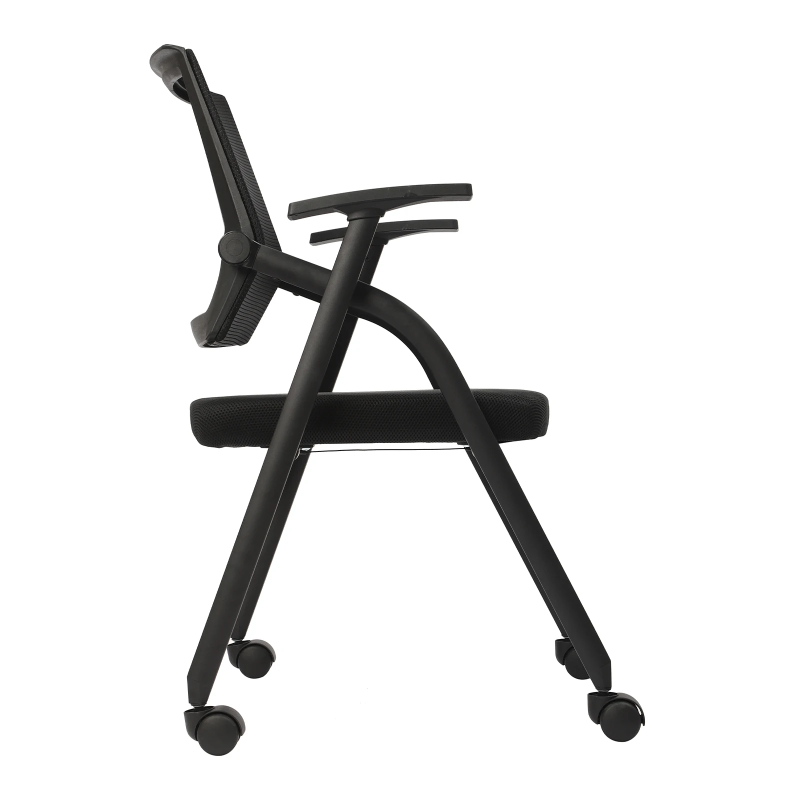 4 قطع كراسي مؤتمرات قابلة للطي للكتابة مع لوحة طاولة وكرسي مكتب الموظفين وكراسي غرفة الاجتماعات