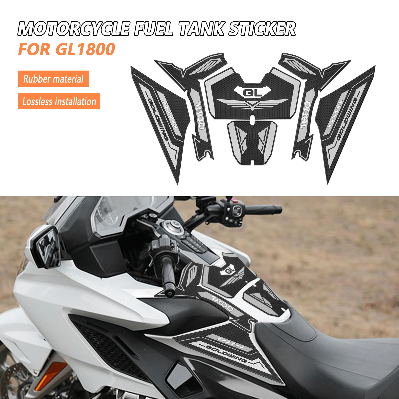 

Motorcycle Stickers accessories Fuel Tank Pad Non-slip Side Fuel Tank Waterproof Pad For Honda Gold Wing GL1800 2018-2025