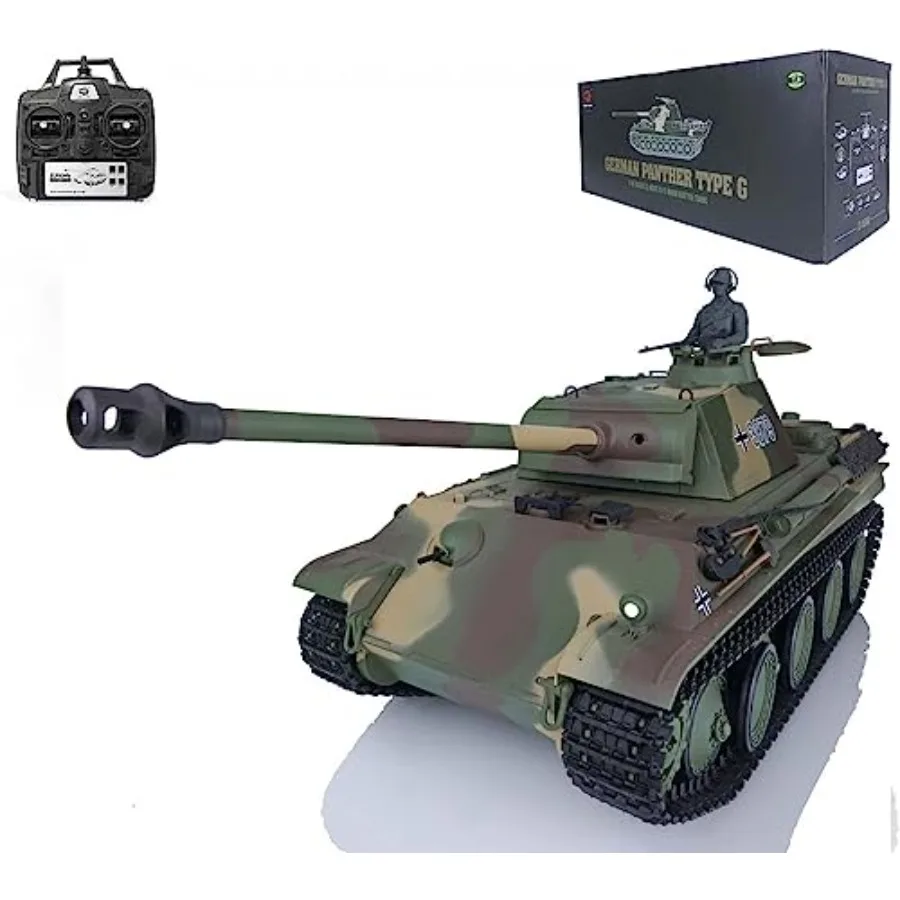 2.4G Henglong 1/16 مقياس البلاستيك الألماني النمر G RTR دبابة مع جهاز للتحكم عن بُعد نموذج 3879 مع BB Airsoft اطلاق النار BB الرصاص للداخلية والخارجية