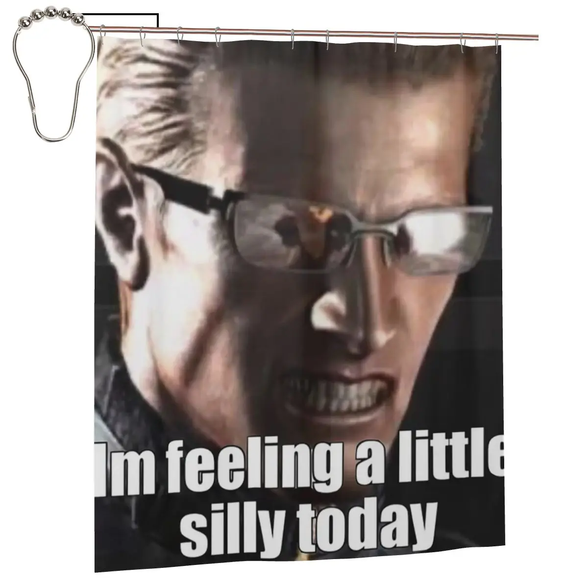 

Silly Albert Wesker Shower Curtain Bathroom Polyester Waterproof Bath Curtains with Hooks